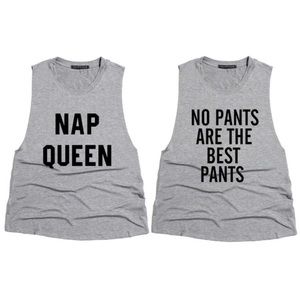 ‘nap Queen’ Sleeveless Graphic Tee
